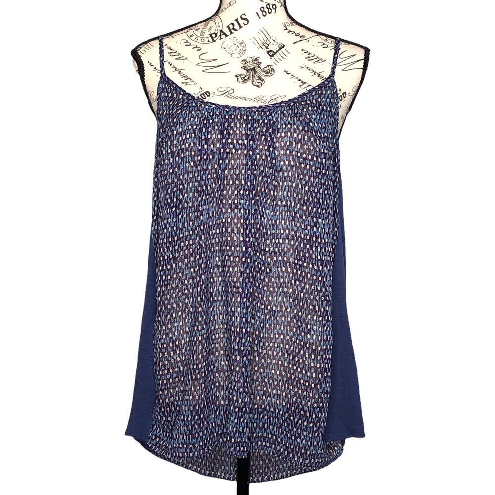Collective Concepts (L) Mixed Material Media Semi-Sheer Top Tank - Stitch Fix
